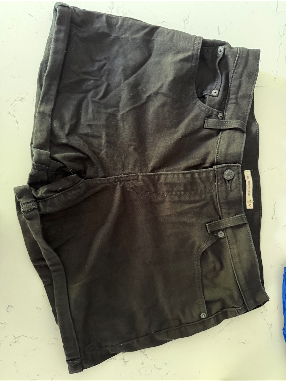 Levi's Black Denim Jean Shorts